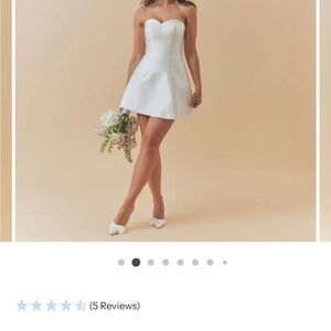 Chic Strapless White Mini Dress